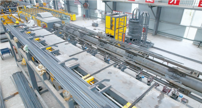 数控钢筋锯切双套丝焊笼流水线 GL-JQ450HL2500